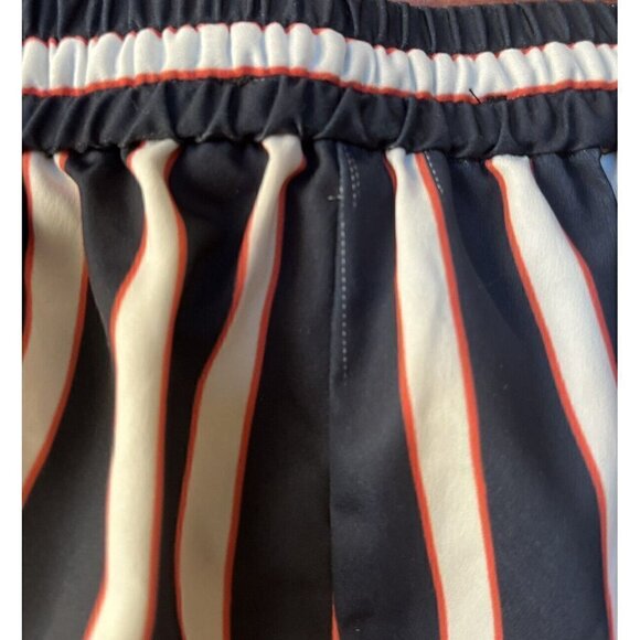 Madisonne Womens Blue Striped Drawstring Wide leg Pants Size S - Picture 13 of 14